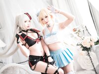 [Cosplay] 瓜希酱 &Momoko葵葵 FATE 黑白贞德 [60P-817MB]
