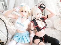 [Cosplay] 瓜希酱 &Momoko葵葵 FATE 黑白贞德 [60P-817MB]
