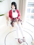 [Cosplay] Lin Shuci 林书辞 - Xiao Bing Uniform Doll Face Double Pigtails 【小冰】制服娃娃脸可爱双马尾粉嫩肥美
