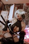 [Cosplay] Nyako喵子 2b同人旗袍 [43P-196MB]
