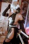 [Cosplay] Nyako喵子 2b同人旗袍 [43P-196MB]