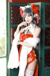 [Cosplay] 51酱 碧蓝航线 柴郡 新春旗袍 [12P-54MB]