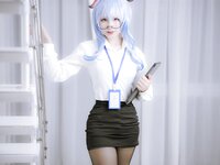 [Cosplay] Nyako喵子 原神 甘雨OL [79P-589MB]