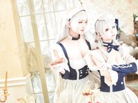 [Cosplay] 源纱希喵喵喵 &犹大Yuta 大小双人贝尔法斯特 [28P-219MB]