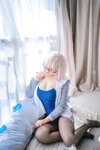 [Cosplay] 阿半今天很开心 FGO 玛修 同人体操服 [20P-162MB]
