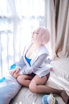 [Cosplay] 阿半今天很开心 FGO 玛修 同人体操服 [20P-162MB]