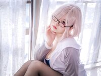 [Cosplay] 阿半今天很开心 FGO 玛修 同人体操服 [20P-162MB]