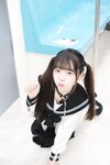 [Cosplay] 可可小白兔 電車上の女高中生