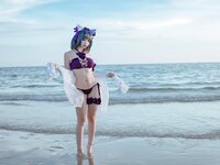 [Cosplay] 二佐Nisa 碧蓝航线 柴郡泳装 [30P-291MB]