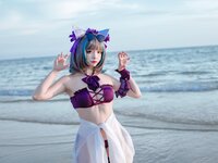 [Cosplay] 二佐Nisa 碧蓝航线 柴郡泳装 [30P-291MB]