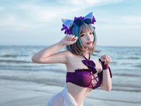 [Cosplay] 二佐Nisa 碧蓝航线 柴郡泳装 [30P-291MB]