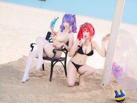 [Cosplay] 刺青Poi &隼隼子 沙滩排球 [40P-667MB]