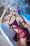[Cosplay] 二佐Nisa Fate 黑贞德泳装 [40P-562MB]