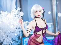 [Cosplay] 二佐Nisa Fate 黑贞德泳装 [40P-562MB]