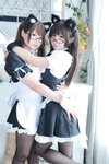 [Cosplay] Nyako喵子 &摇摇乐 双人女仆 [120P3V-611MB]