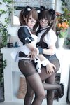 [Cosplay] Nyako喵子 &摇摇乐 双人女仆 [120P3V-611MB]