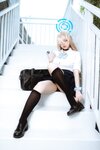 [Cosplay] 二佐Nisa 蔚蓝档案 一之濑明日奈 JK制服 [23P-264MB]