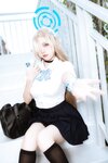 [Cosplay] 二佐Nisa 蔚蓝档案 一之濑明日奈 JK制服 [23P-264MB]