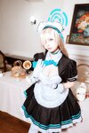[Cosplay] 二佐Nisa 蔚蓝档案 一之濑明日奈 女仆 [30P-260MB]
