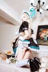 [Cosplay] 二佐Nisa 蔚蓝档案 一之濑明日奈 女仆 [30P-260MB]
