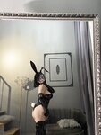 [Cosplay] 末夜787 黑色漆皮兔女郎 [44P1V-810MB]