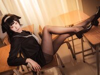 [Cosplay] 贞子蜜桃 碧蓝航线 爱宕高雄制服 [35P-354MB]