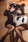 [Cosplay] 贞子蜜桃 碧蓝航线 爱宕高雄制服 [35P-354MB]