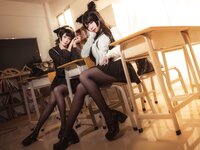 [Cosplay] 贞子蜜桃 碧蓝航线 爱宕高雄制服 [35P-354MB]