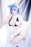 [Cosplay] 末夜787 蕾姆女仆泳装 [47P-407.15MB]