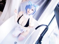 [Cosplay] 末夜787 蕾姆女仆泳装 [47P-407.15MB]