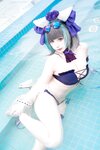 [Cosplay] 贞子蜜桃 碧蓝航线 柴郡泳装 [60P1V-1.19GB]