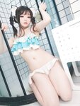 [Cosplay] 神沢永莉 浴室蓝白泳衣辫子 [70P-79MB]