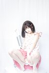 [Cosplay] 神沢永莉 粉色格子裙 [19P-162MB]