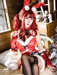 [Cosplay] 仙女月 红色圣诞兔 [32P-840MB]