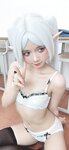 [Cosplay] PoppaChan - Frieren Winter 芙莉莲·黑丝短靴冬装 +S