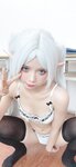 [Cosplay] PoppaChan - Frieren Winter 芙莉莲·黑丝短靴冬装 +S