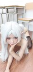 [Cosplay] PoppaChan - Frieren Winter 芙莉莲·黑丝短靴冬装 +S