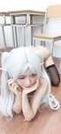 [Cosplay] PoppaChan - Frieren Winter 芙莉莲·黑丝短靴冬装 +S