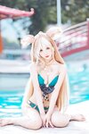 [Cosplay] 仙女月 泽月希娜小姐泳装 [15P-223MB]