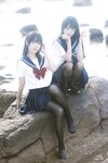 [Cosplay] 三無人型 &不呆猫 水手服百合黑丝 [51P1V-1.02GB]