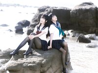 [Cosplay] 三無人型 &不呆猫 水手服百合黑丝 [51P1V-1.02GB]