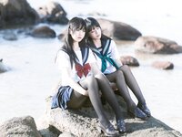 [Cosplay] 三無人型 &不呆猫 水手服百合黑丝 [51P1V-1.02GB]