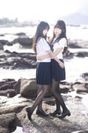 [Cosplay] 三無人型 &不呆猫 水手服百合黑丝 [51P1V-1.02GB]