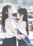 [Cosplay] 三無人型 &不呆猫 水手服百合黑丝 [51P1V-1.02GB]