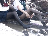 [Cosplay] 三無人型 &不呆猫 水手服百合黑丝 [51P1V-1.02GB]