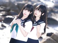 [Cosplay] 三無人型 &不呆猫 水手服百合黑丝 [51P1V-1.02GB]