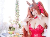 [Cosplay] 阿半今天很开心 赛马娘 大和赤骥兔女郎 [35P-492MB]