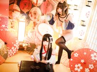 [Cosplay] 胡桃猫Kurumineko & 十万珍吱伏特 - 巫女&僵尸