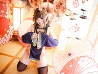 [Cosplay] 胡桃猫Kurumineko & 十万珍吱伏特 - 巫女&僵尸