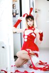 [Cosplay] 洛桑w伊梓 网袜丝带兔兔 [46P4V-423MB]